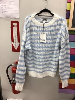 Kbb kahlana womens knit sweater size small summer sky blue new target